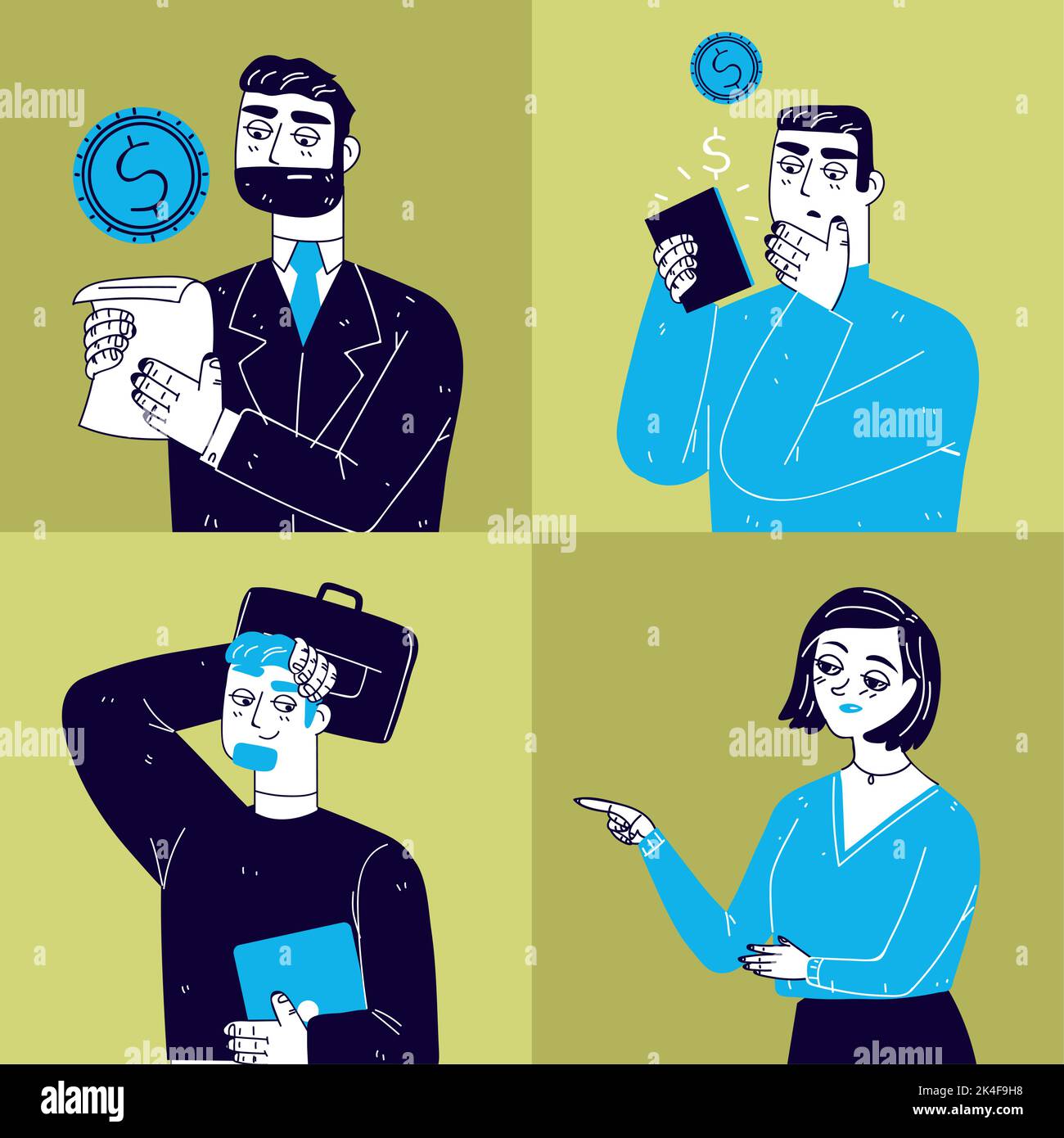 set of business people Stock Vector Image & Art - Alamy