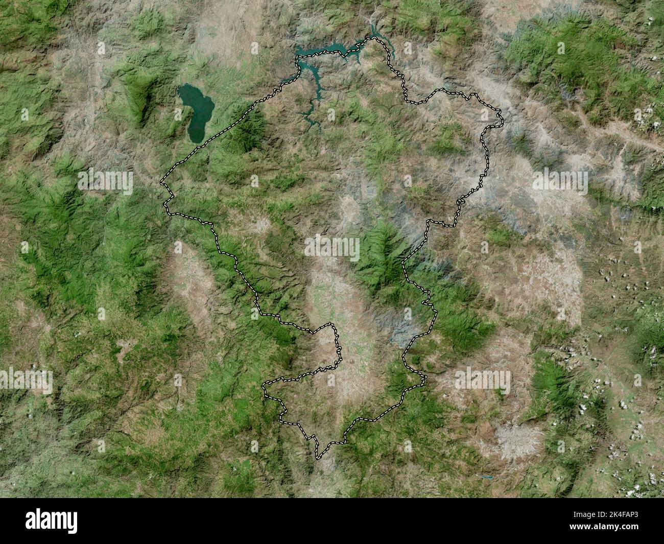 Comayagua, department of Honduras. High resolution satellite map Stock Photo