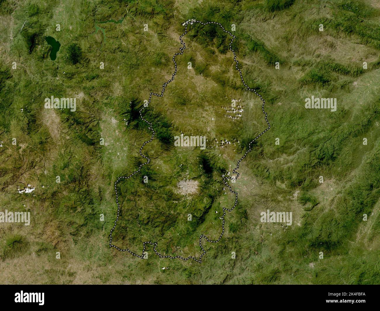 Francisco Morazan, department of Honduras. Low resolution satellite map Stock Photo