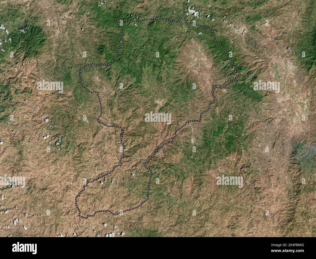 Intibuca, department of Honduras. High resolution satellite map Stock Photo