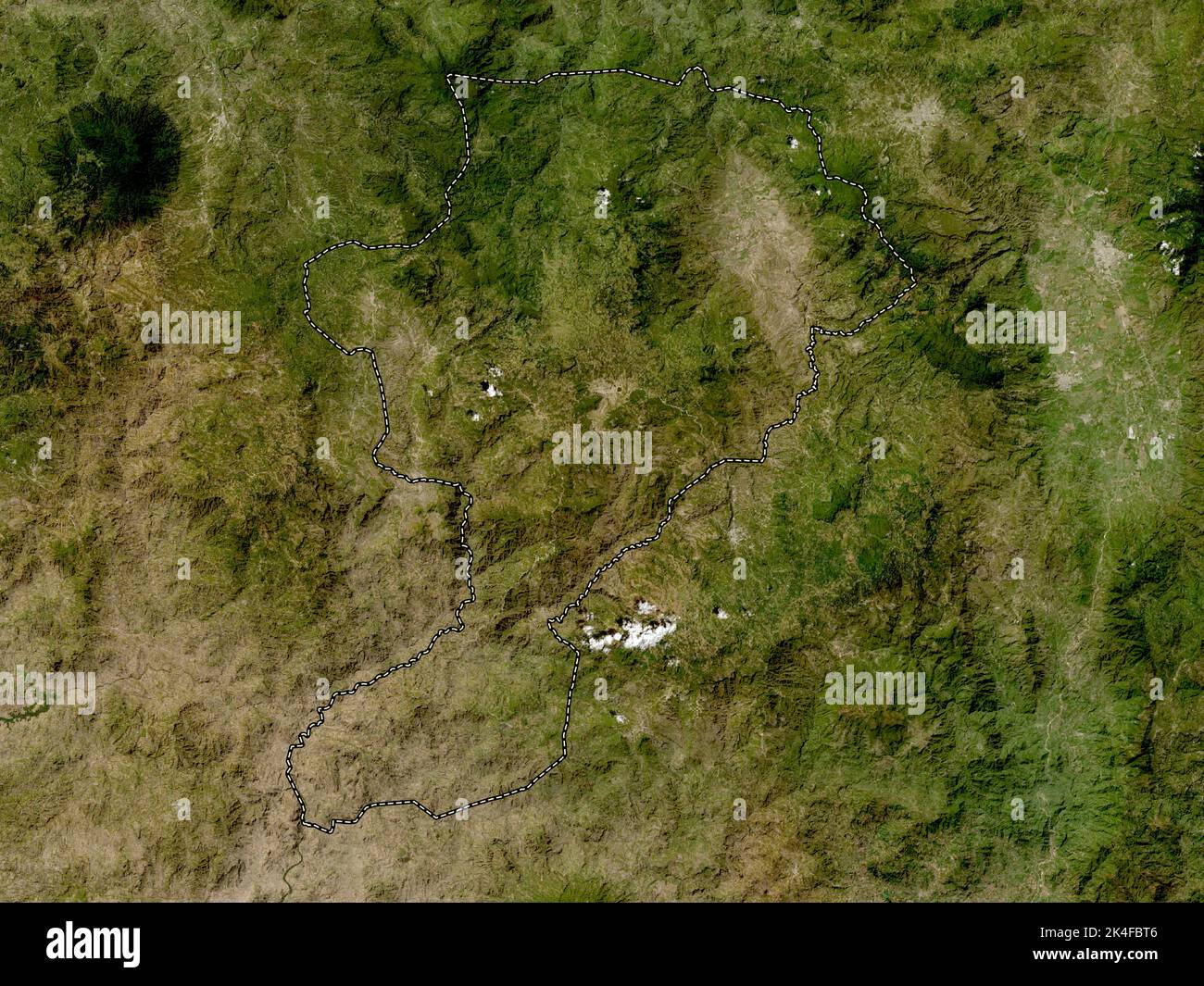 Intibuca, department of Honduras. Low resolution satellite map Stock Photo