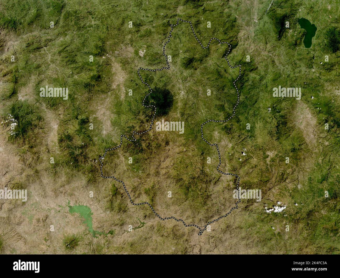 Lempira, department of Honduras. Low resolution satellite map Stock Photo