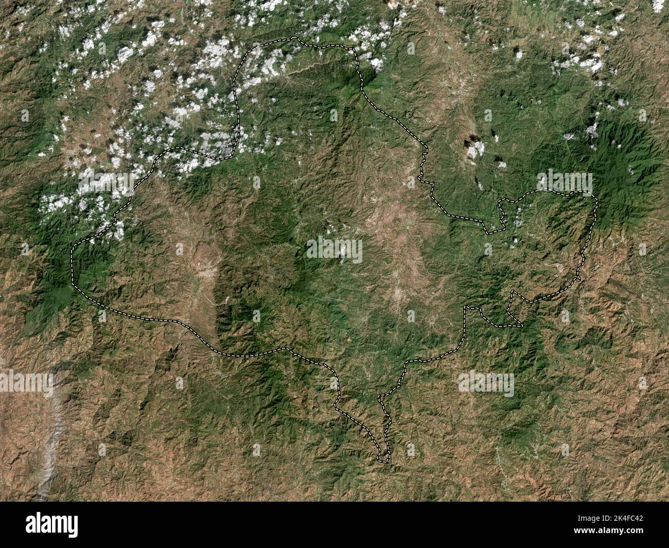 Ocotepeque, department of Honduras. High resolution satellite map Stock Photo