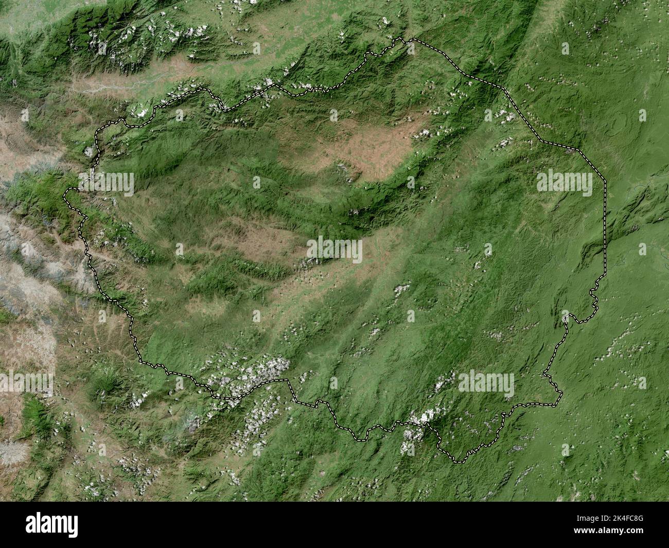 Olancho, department of Honduras. High resolution satellite map Stock Photo
