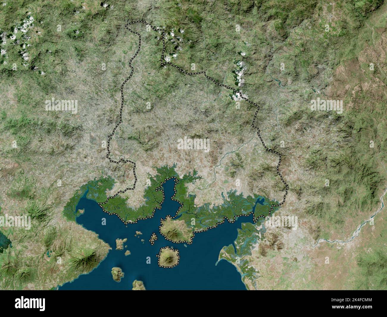 Valle, department of Honduras. High resolution satellite map Stock Photo