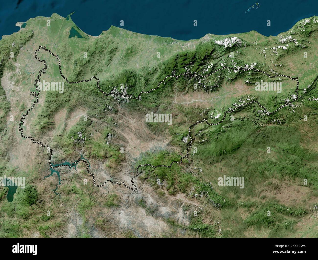 Yoro, department of Honduras. High resolution satellite map Stock Photo