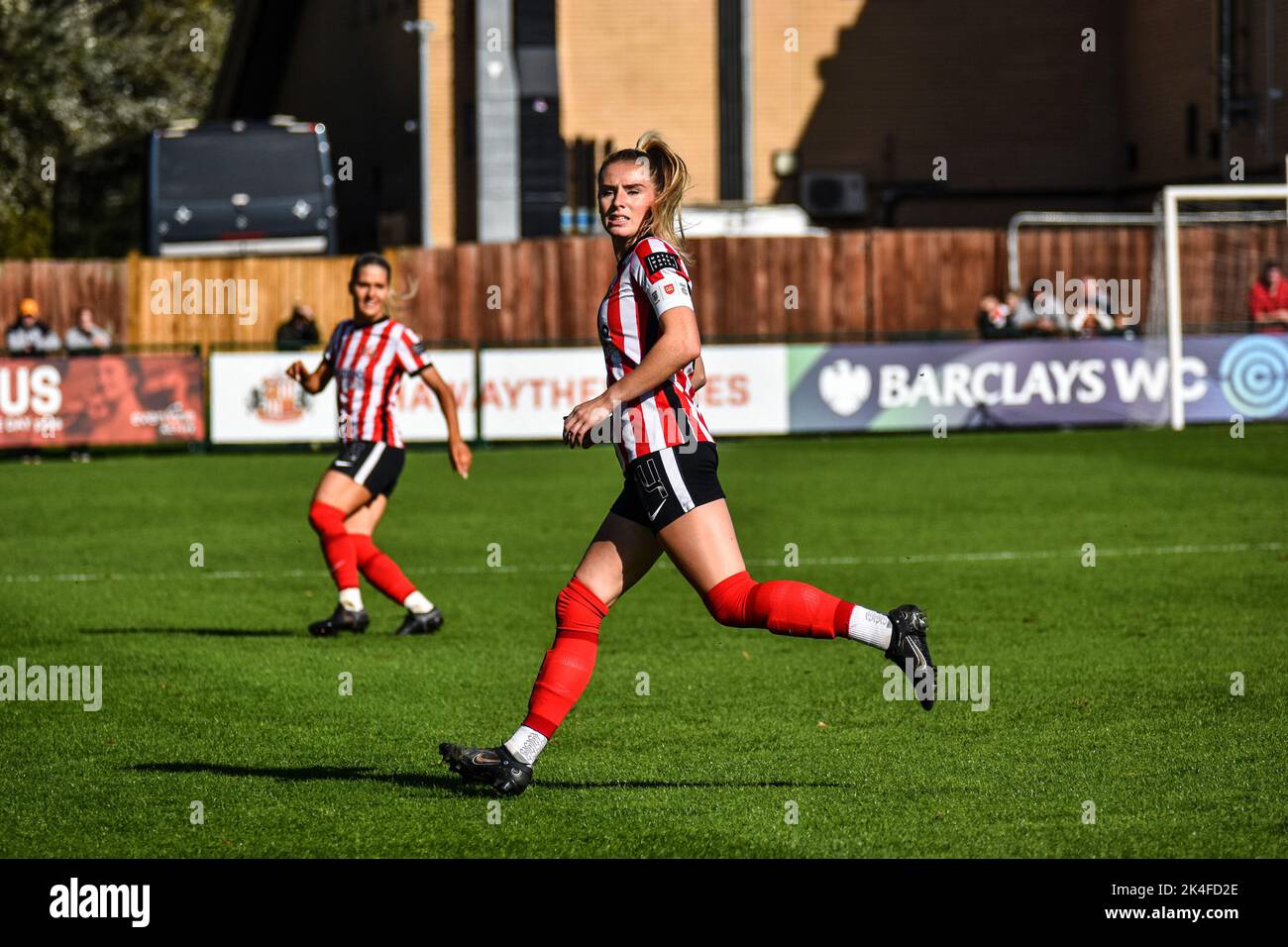 Sunderland Women captain Emma Kelly in action during her side's Conti ...