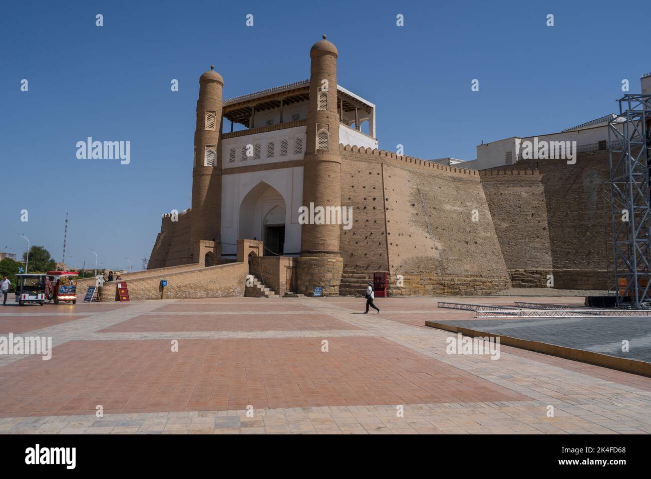 Bukhara Ark entrance gate, fortification castle Stock Photo
