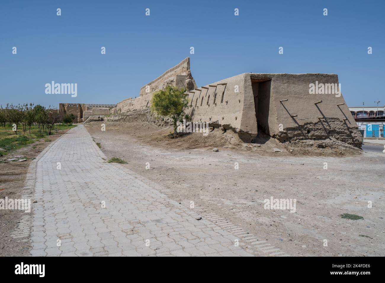 Ruins of old Bukhara Fortress Wall Stock Photo