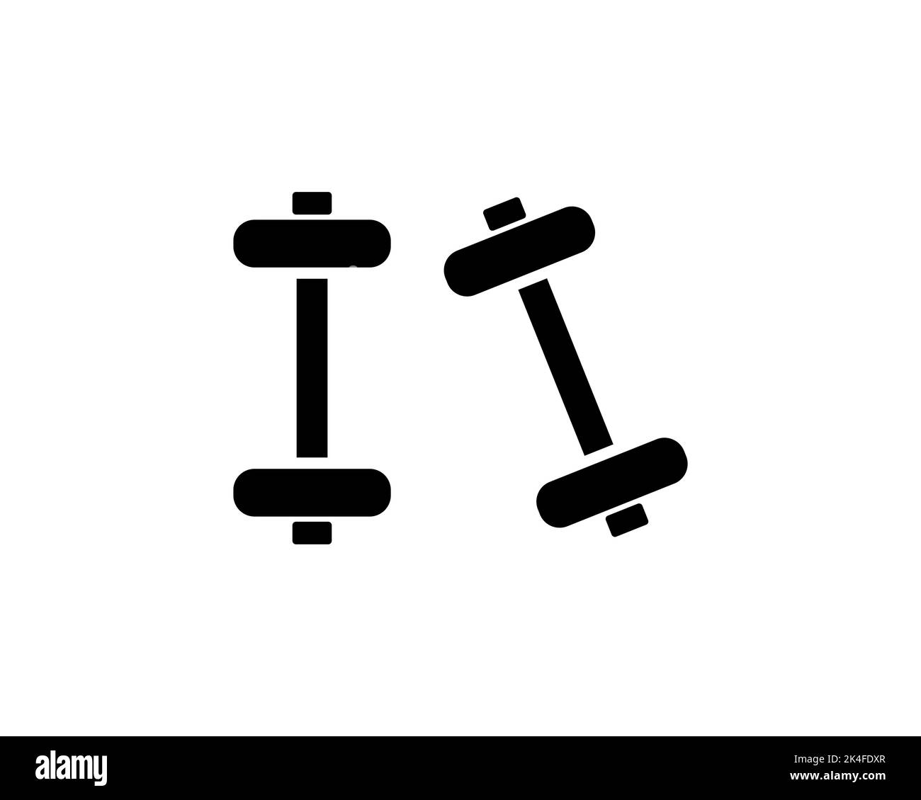 dumbbell health weight lifting icon vector symbol design illustration Stock Vector