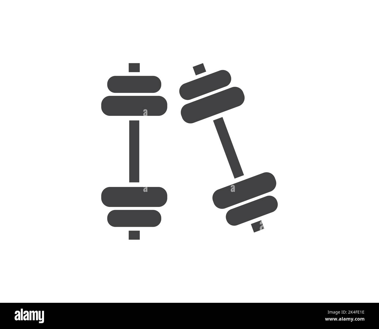 dumbbell health weight lifting icon vector symbol design illustration Stock Vector