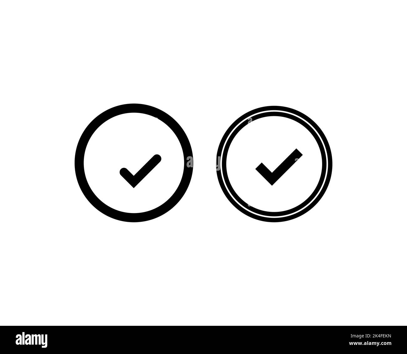 Tick mark check list choice vote correct ok positive good sign icon vector symbol design illustration Stock Vector