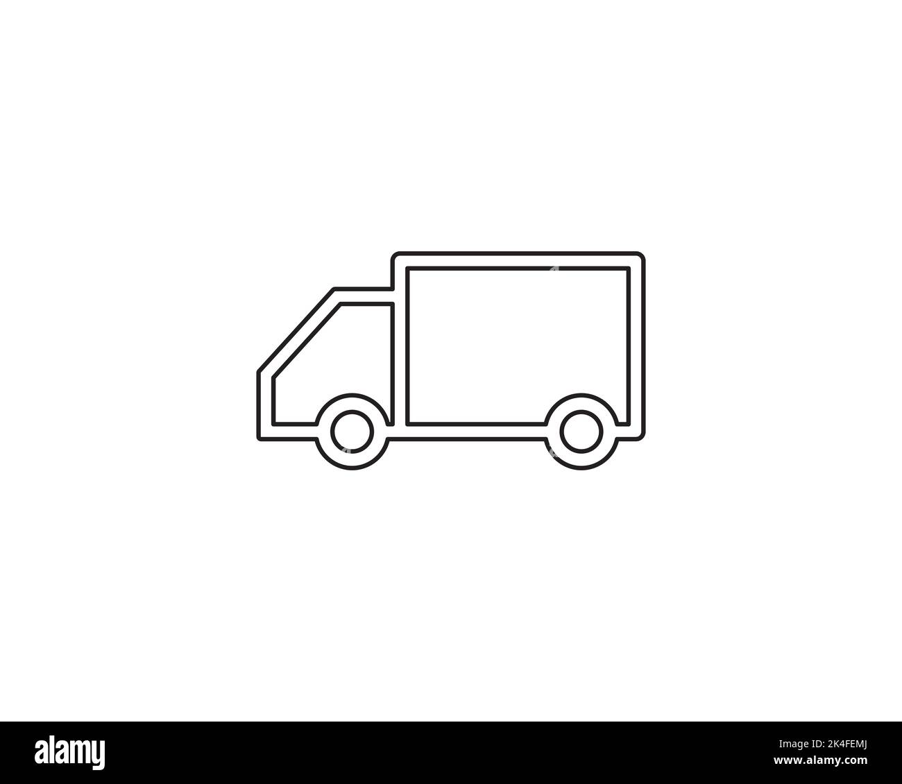 Truck cargo transport shipping lorry drive icon vector symbol design illustration Stock Vector