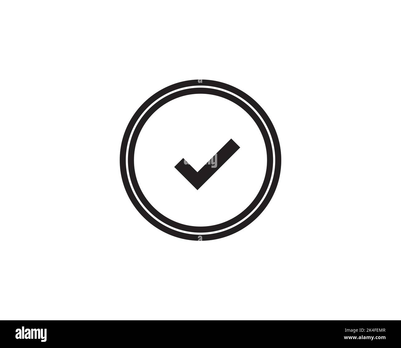 Tick mark check list choice vote correct ok positive good sign icon vector symbol design illustration Stock Vector