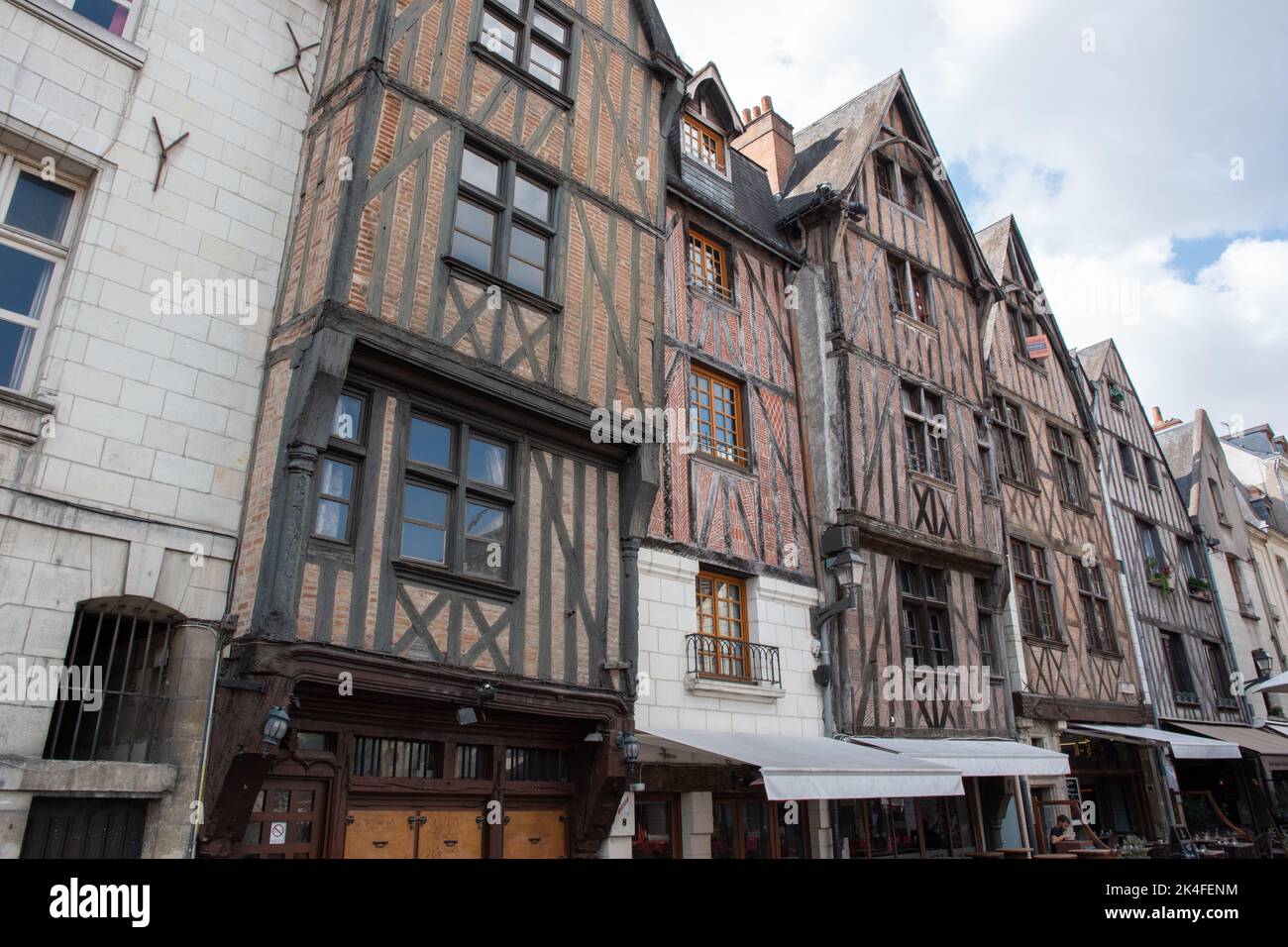 Place Plumereau, Le Vieux, Tours Stock Photo
