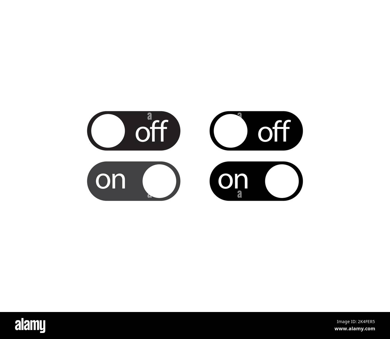 Turn on off button push stop switch icon vector symbol design