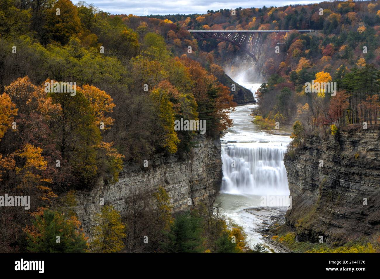 fall foliage in Letchworth State Park Stock Photo Alamy