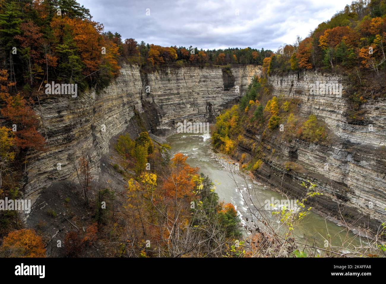 fall foliage in Letchworth State Park Stock Photo Alamy