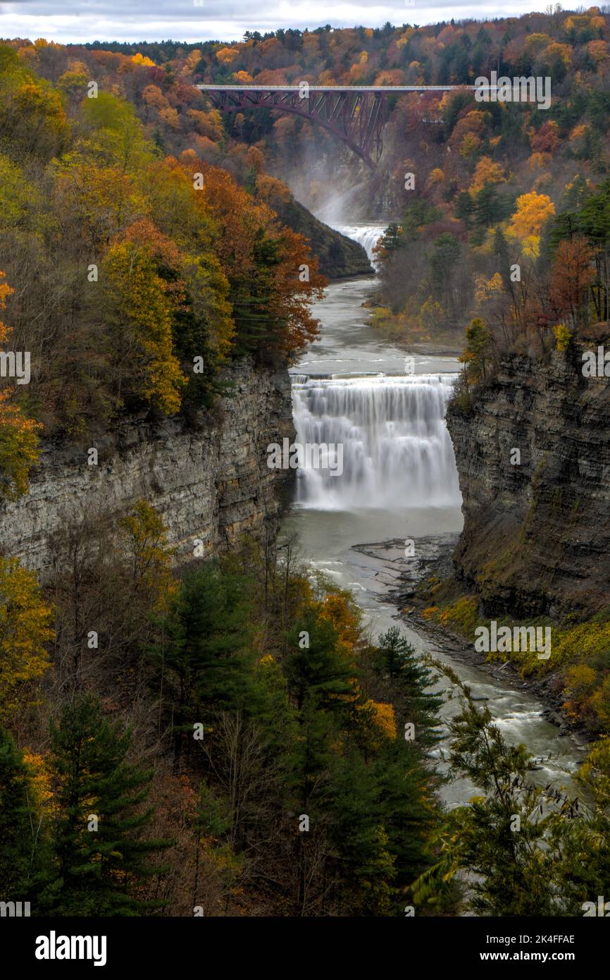 fall foliage in Letchworth State Park Stock Photo Alamy