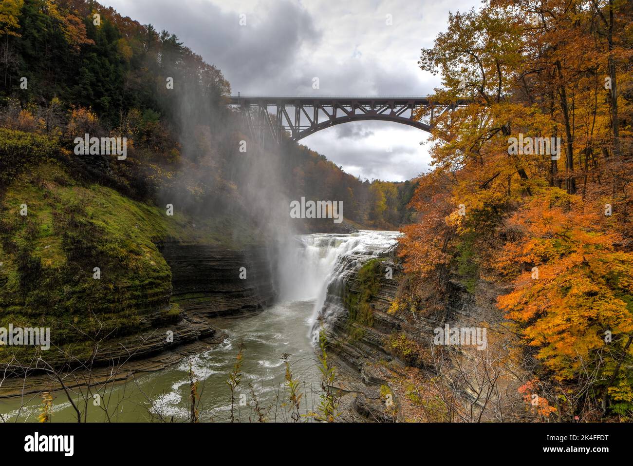 fall foliage in Letchworth State Park Stock Photo Alamy