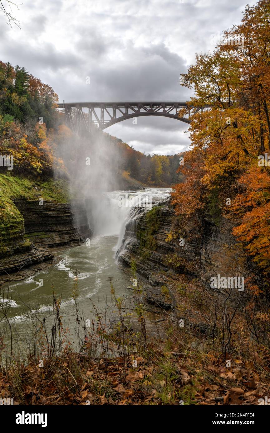 fall foliage in Letchworth State Park Stock Photo Alamy