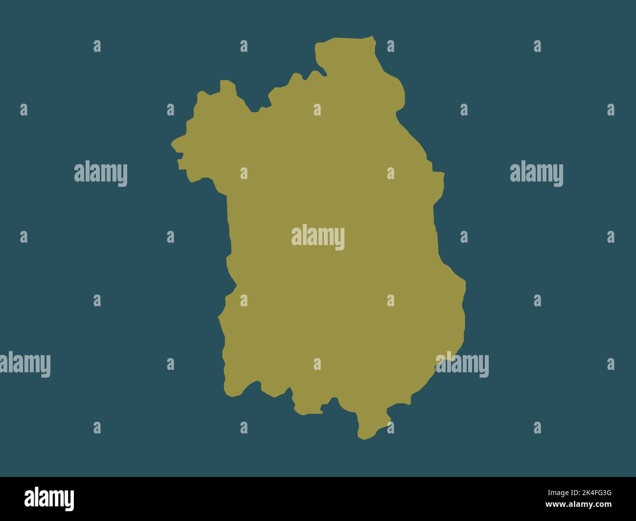 Fejer, county of Hungary. Solid color shape Stock Photo