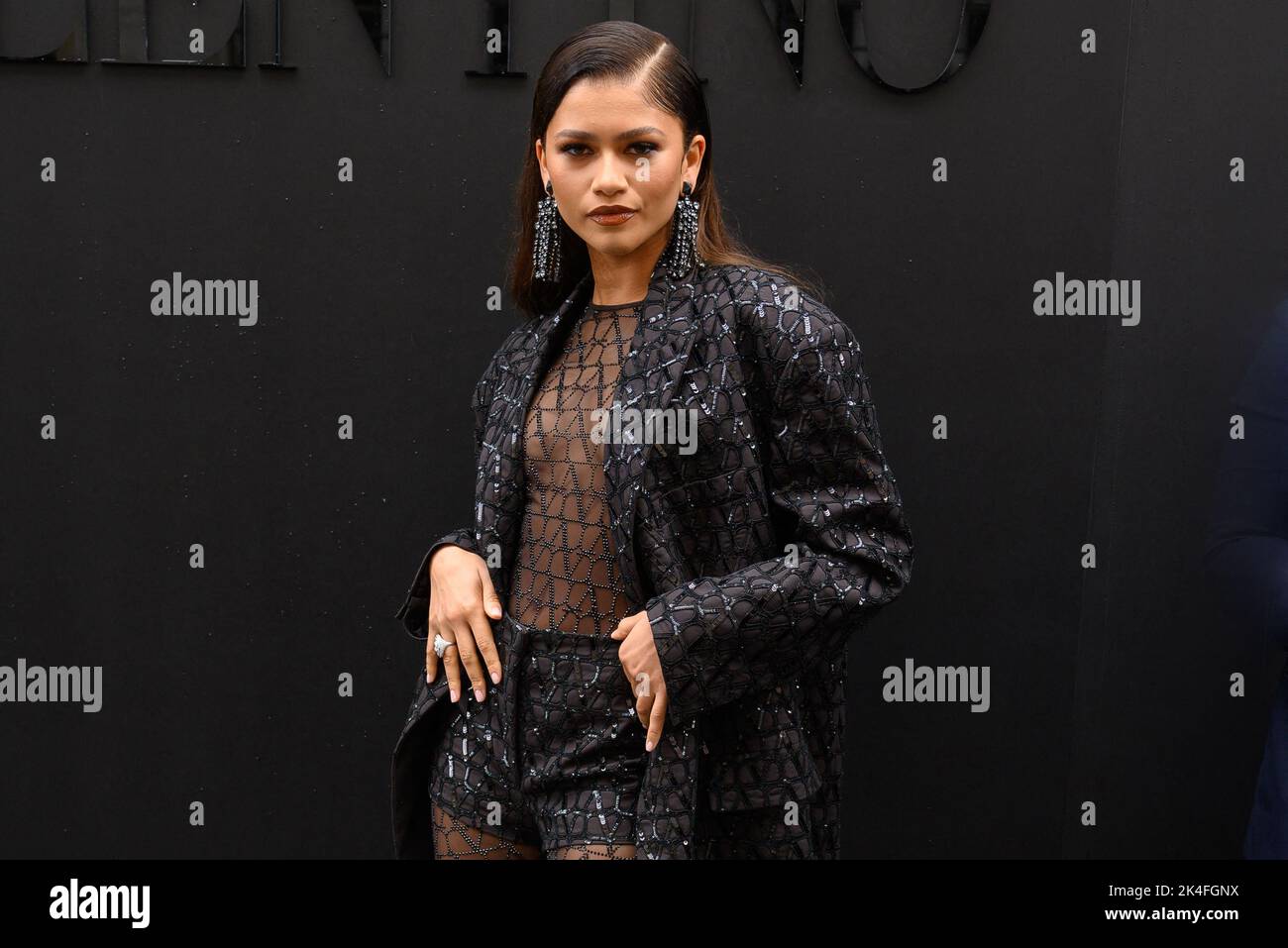 Zendaya attends the Valentino Womenswear Spring/Summer 2023 show as