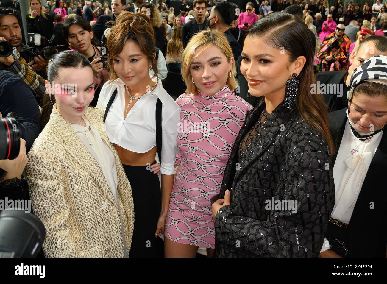 Ashley Park, Florence Pugh and Zendaya attend the Valentino Womenswear