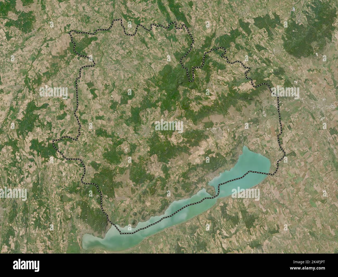 Veszprem, county of Hungary. Low resolution satellite map Stock Photo - Alamy