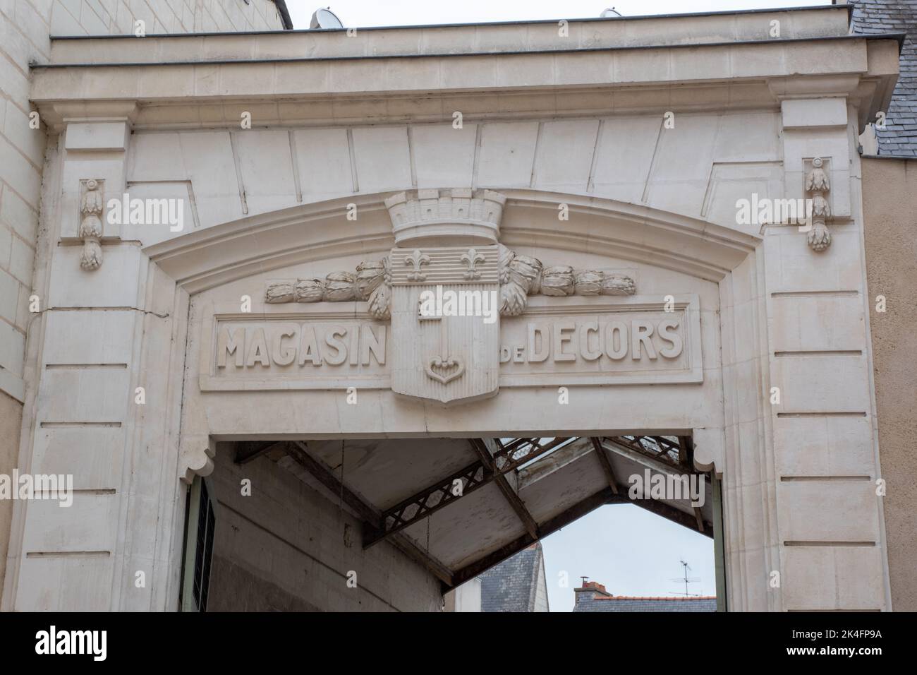 Magasin de Decors entrance, Angers Stock Photo