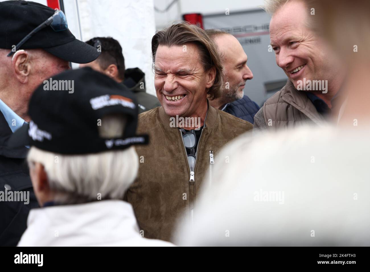 Former racing driver Stefan ”Lill-Lövis” Johansson (in the middle ...