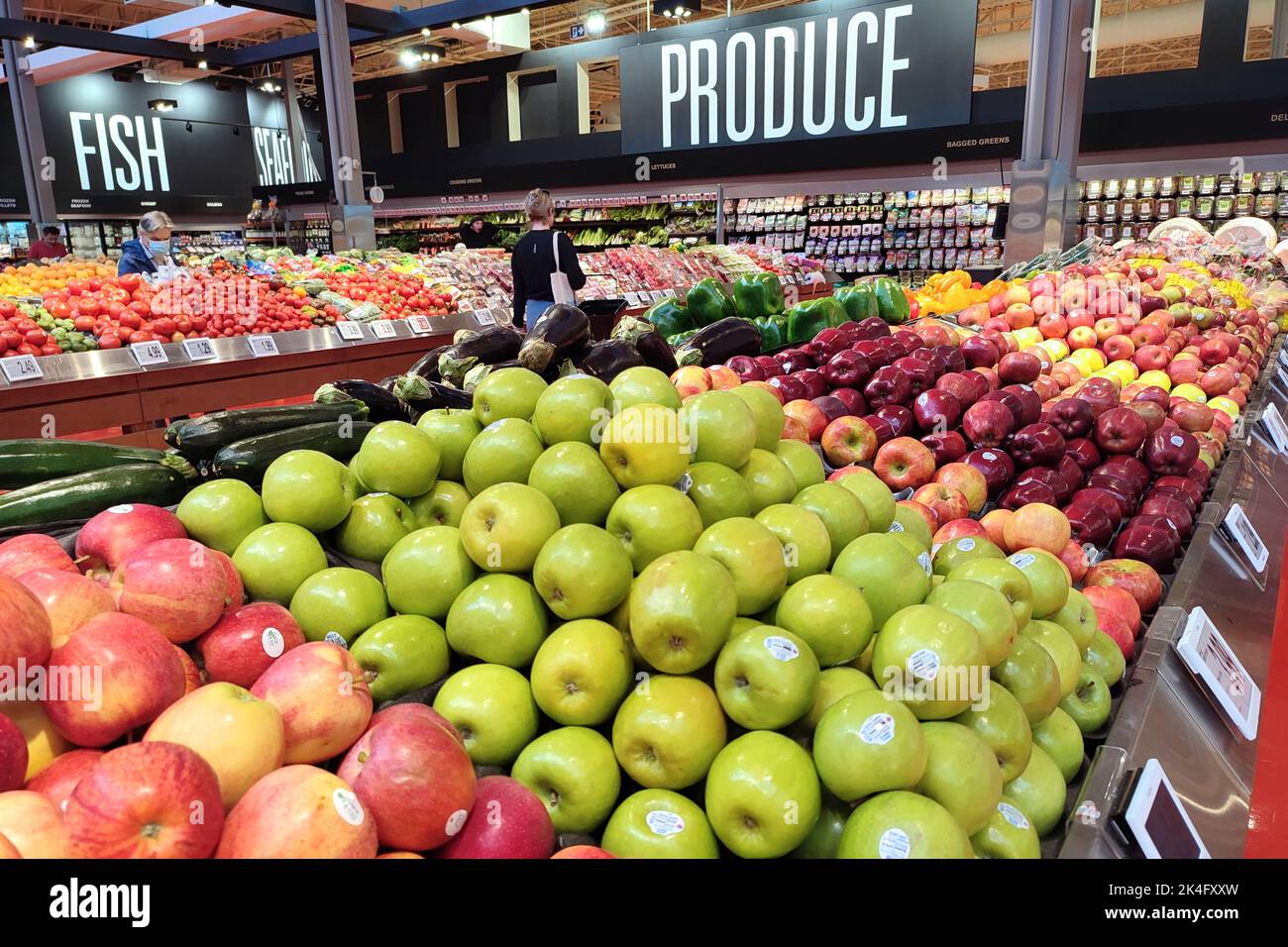 Toronto, Canada - September 22, 2022: Fruit for sale in the supermarket Stock Photo