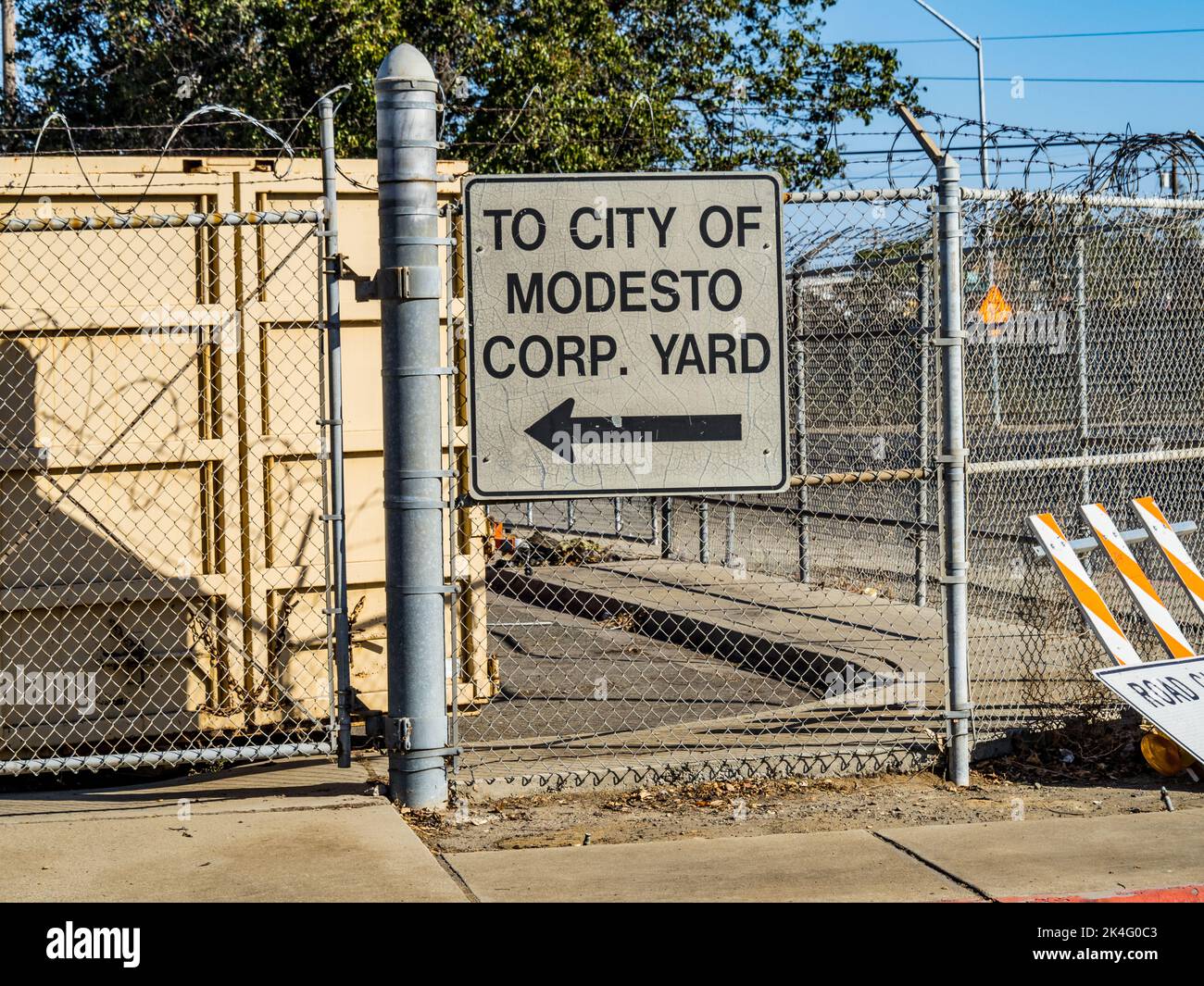 The City of Modesto California Corporation Yard in California USA Stock Photo
