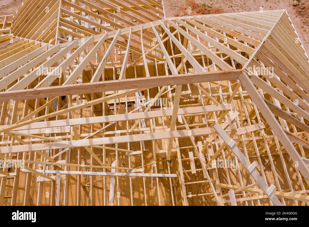 In the process of constructing the roof beams for a new house based on