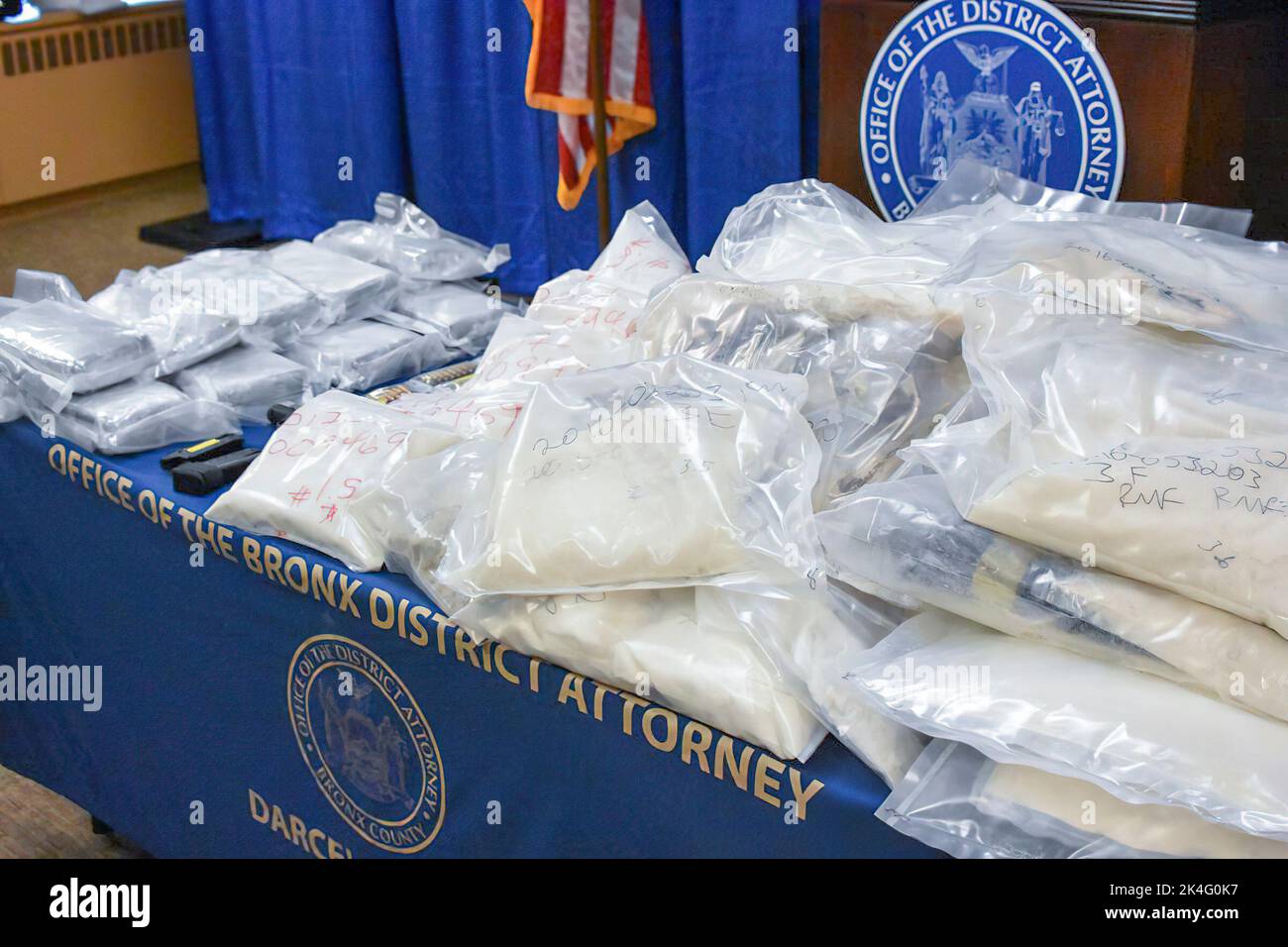 Fentynal drug seizure in New York City Stock Photo