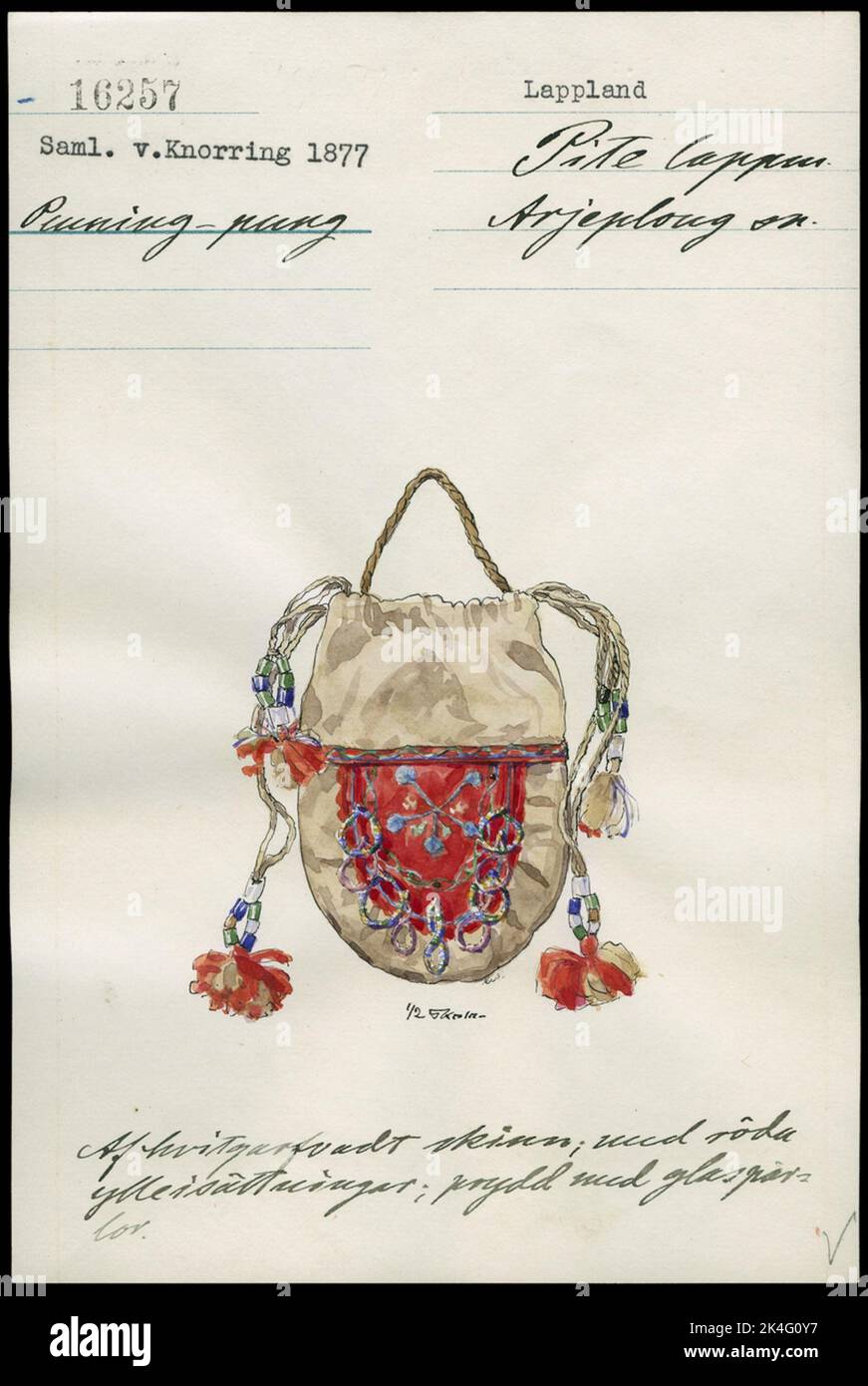 Catalogs card, so called catalog patch, from the Nordic Museum