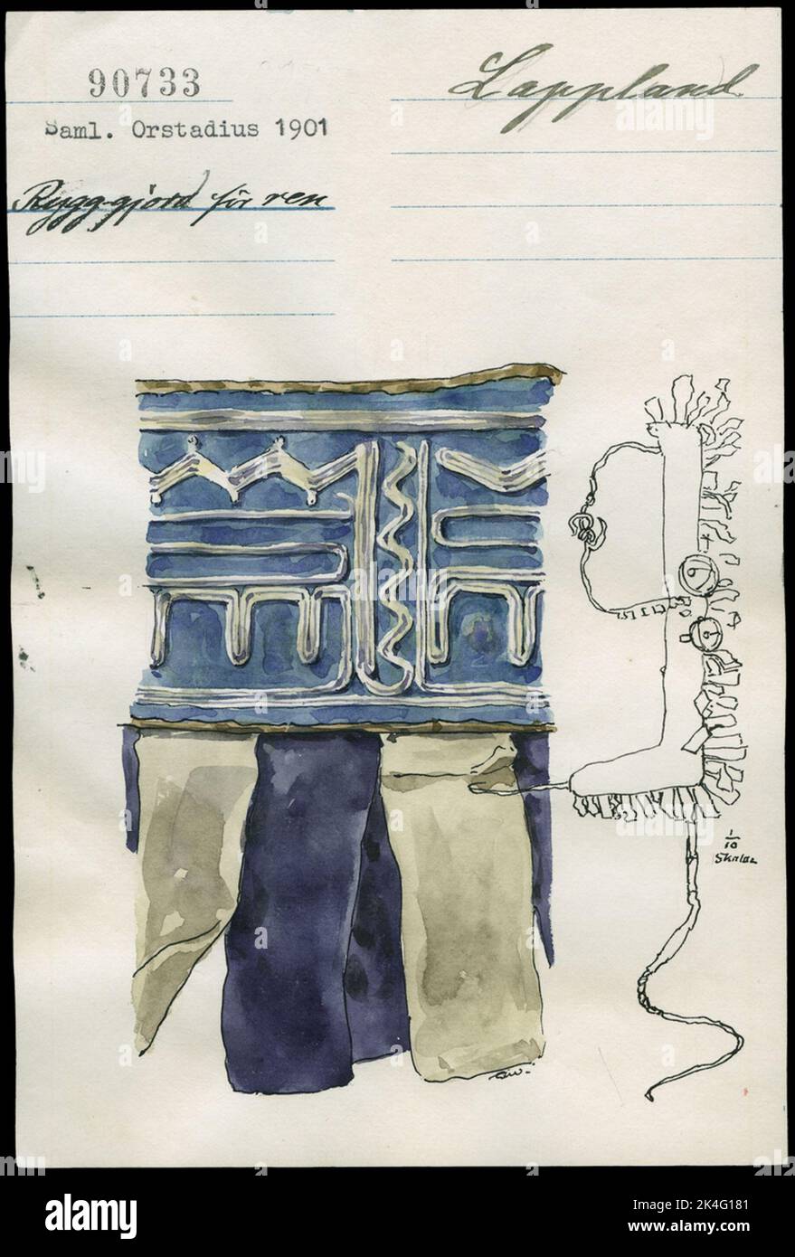 Catalogs card, so called catalog patch, from the Nordic Museum