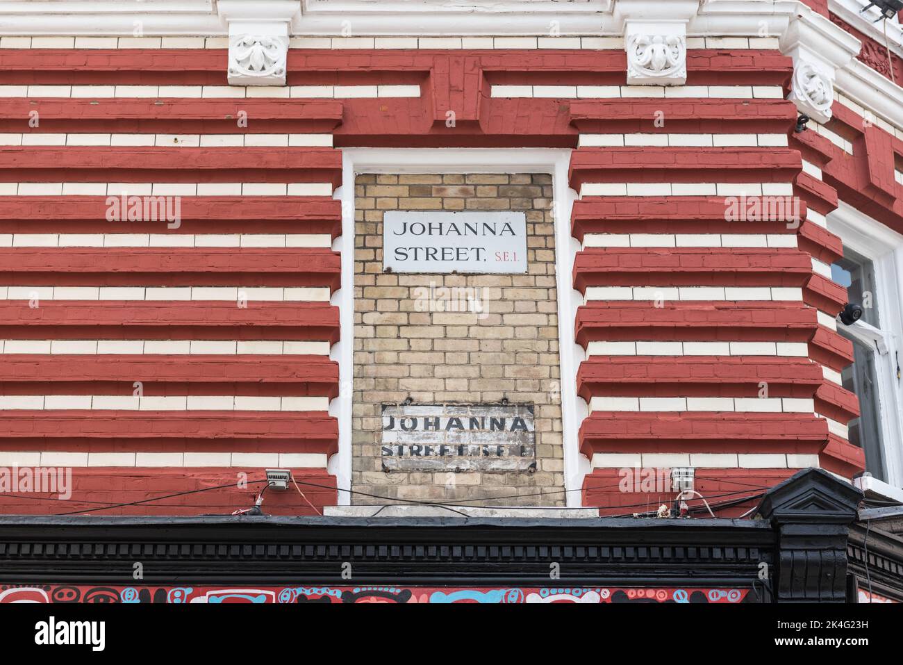 Johanna Street, Lower Marsh, London, SE1 Stock Photo