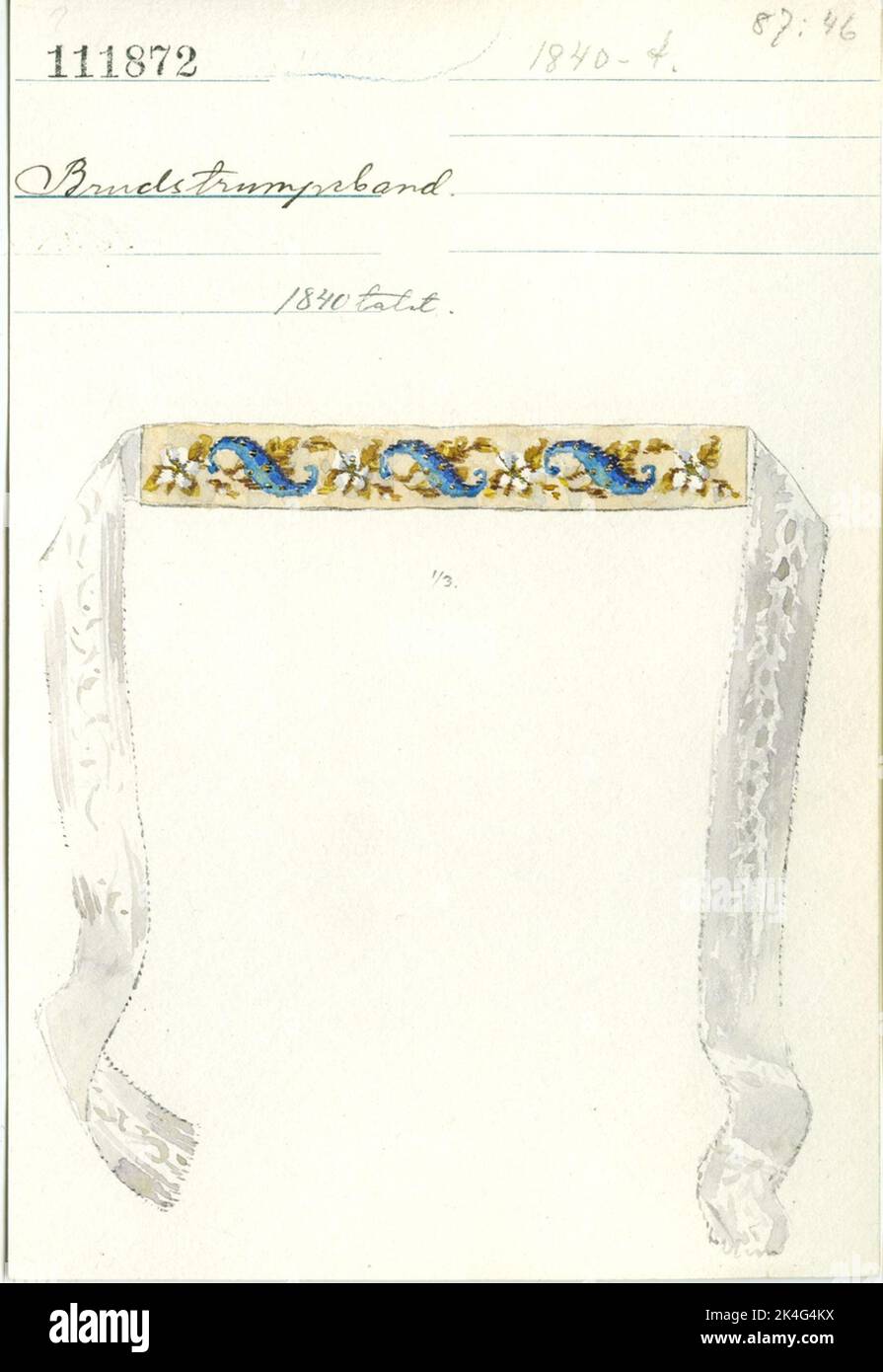 Catalogs card, so called catalog patch, from the Nordic Museum