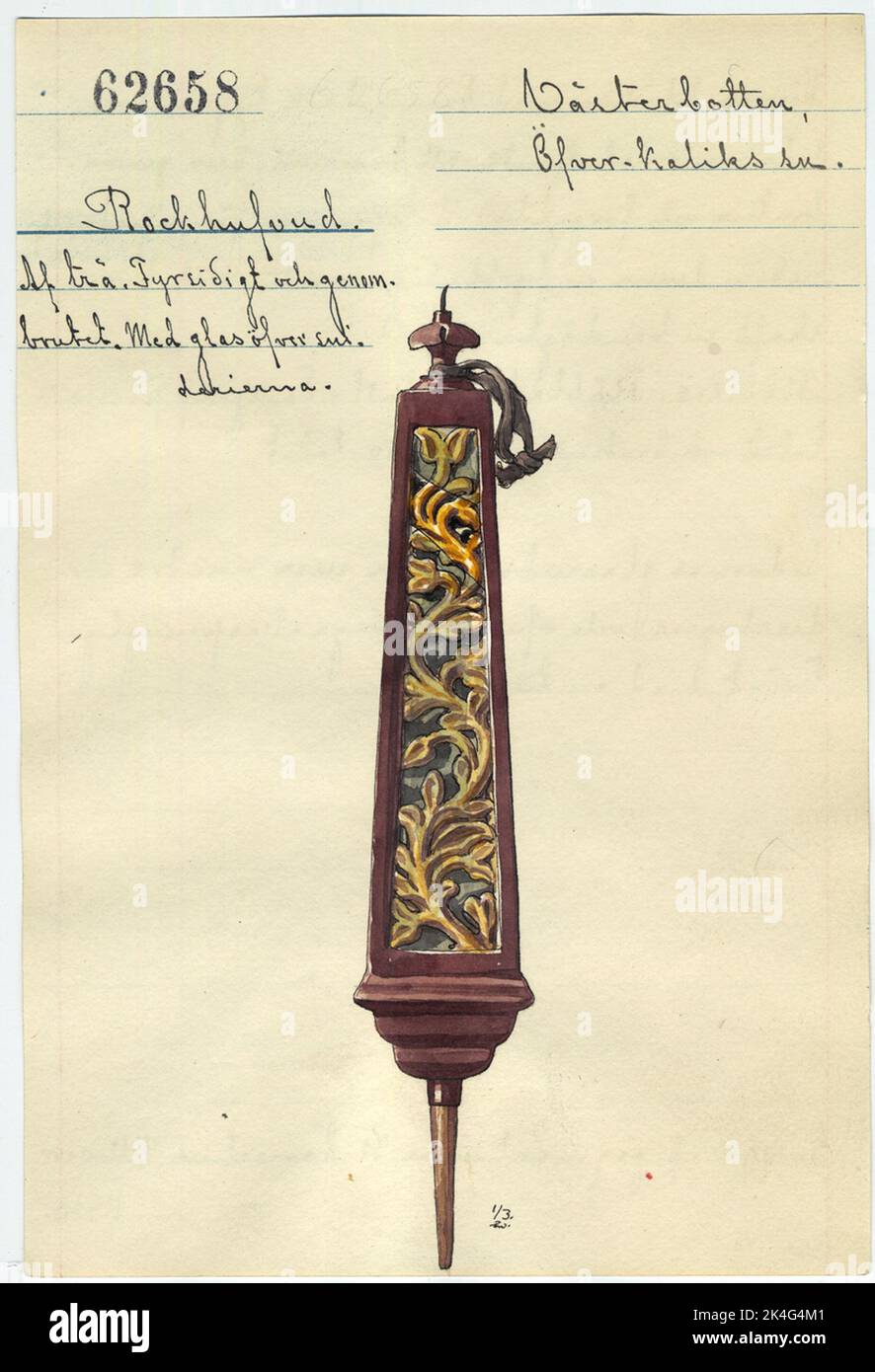 Catalogs card, so called catalog patch, from the Nordic Museum