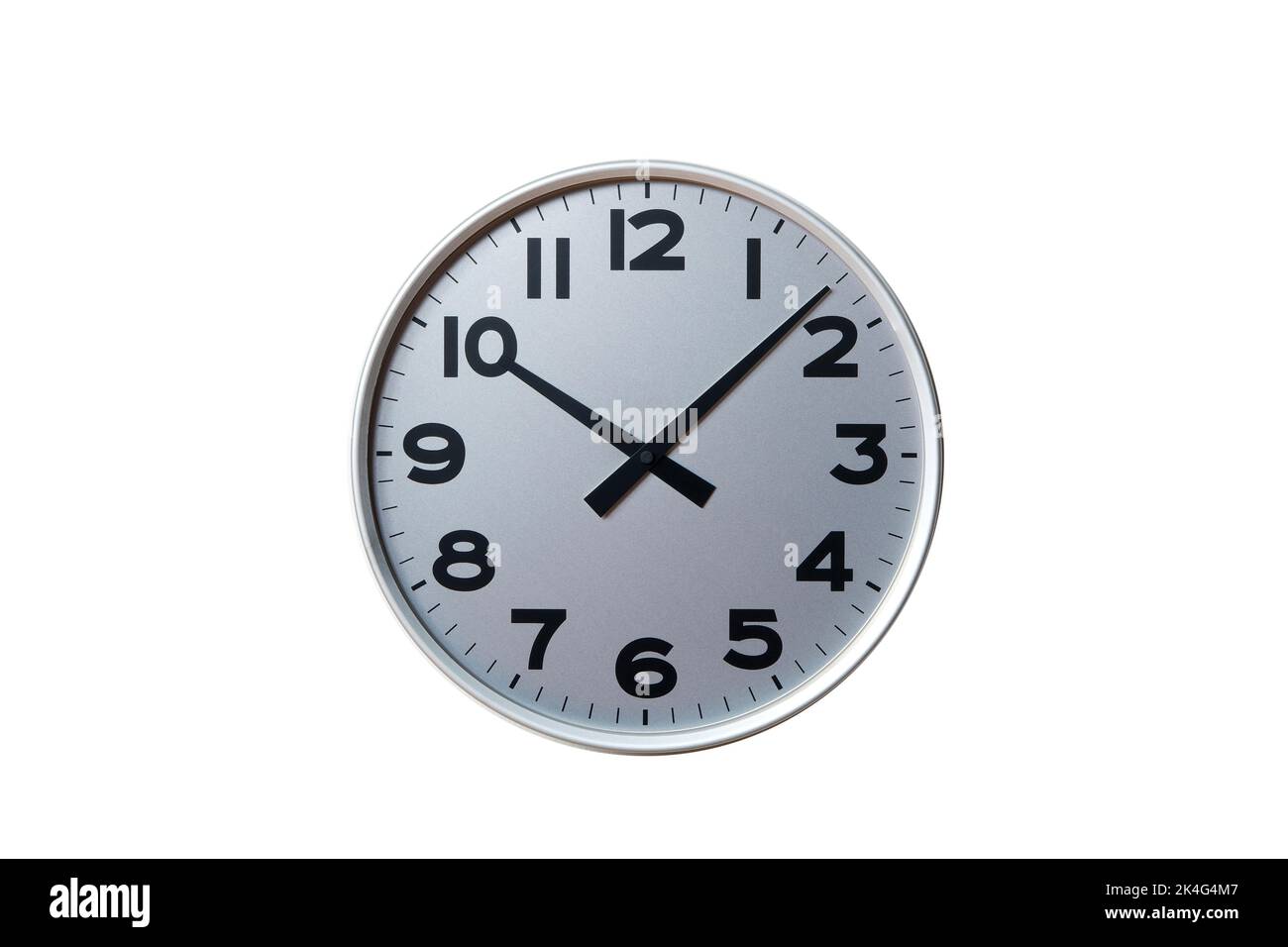 Round wall clock isolated on white Stock Photo Alamy