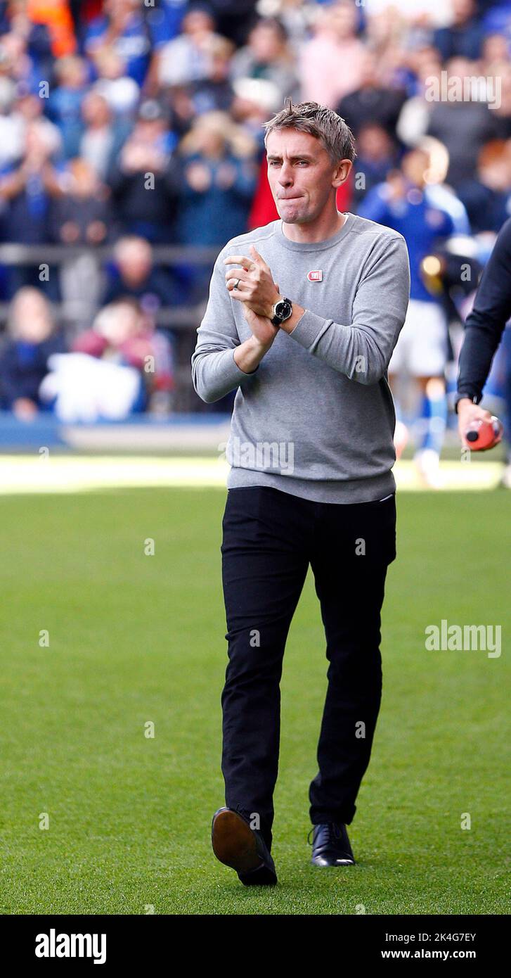 Ipswich, UK. 01st Oct, 2022. Ipswich Town Manager Kieran McKenna during the Sky Bet League One match between Ipswich Town and Portsmouth at Portman Road on October 1st 2022 in Ipswich, England. (Photo by Mick Kearns/phcimages.com) Credit: PHC Images/Alamy Live News Stock Photo