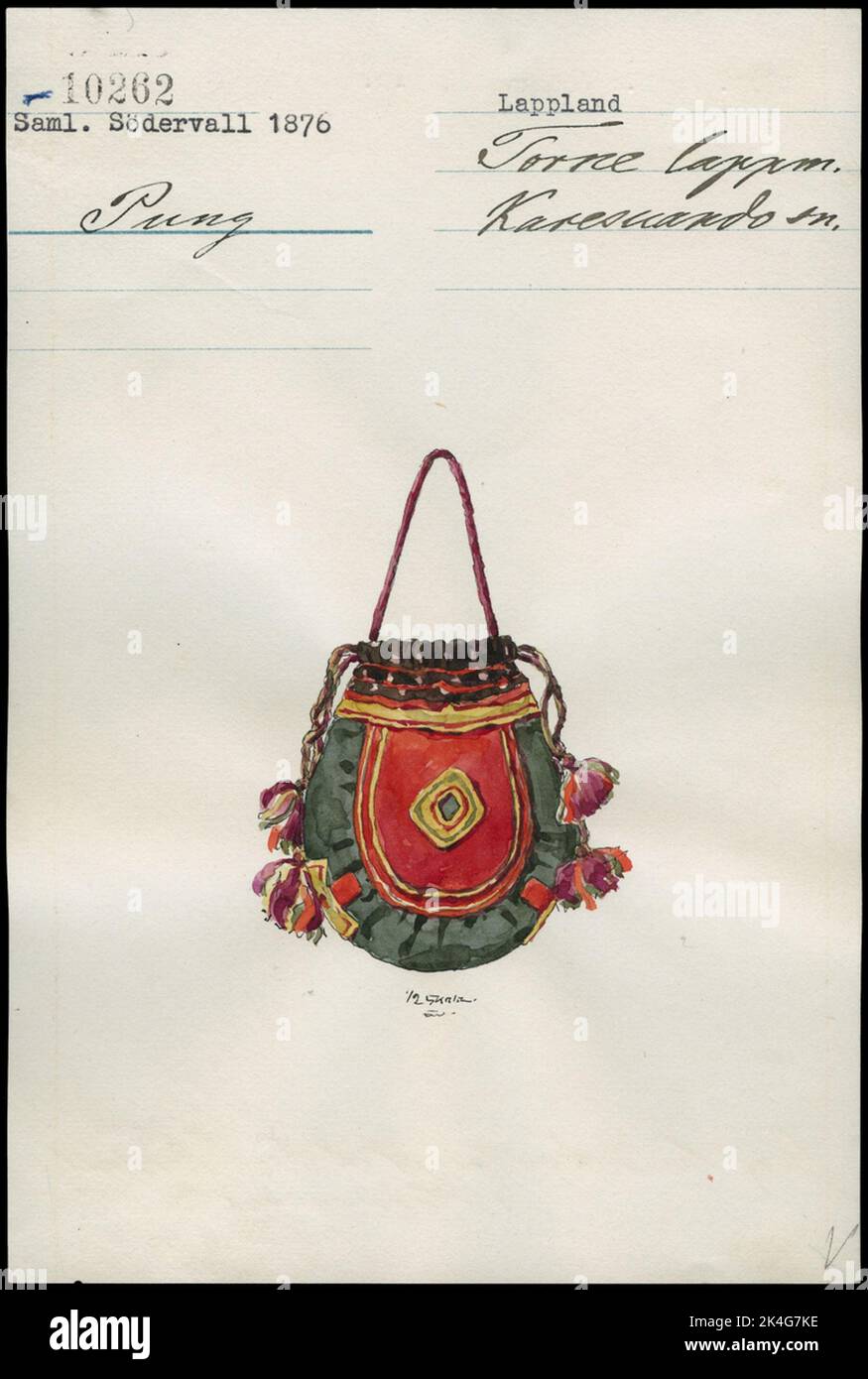 Catalogs card, so called catalog patch, from the Nordic Museum