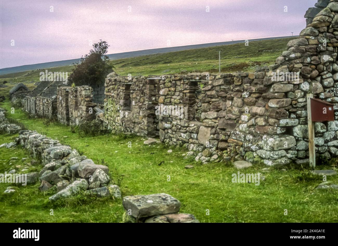 The abandoned Lonbain ruined village on the west coast of Scotland. Stock Photo