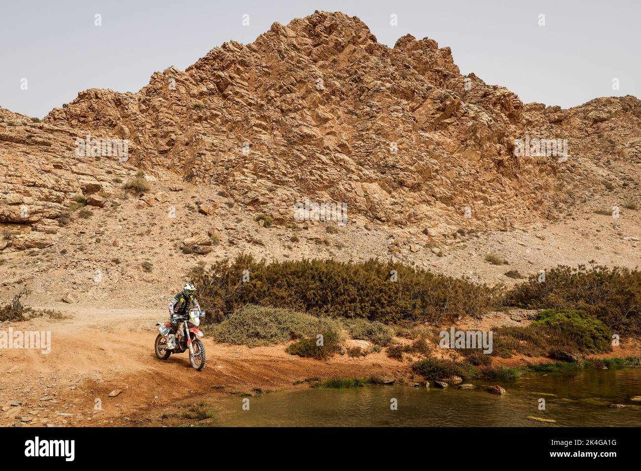 98 BREDEL Eric (fra), Motodef Rider Team, GASGAS 350 ECF, action during the Stage 2 of the Rallye du Maroc 2022, 3rd round of the 2022 FIA World Rally-Raid Championship, on October 3, 2022 between Tan Tan and Laayoune, in Morocco - Photo Julien Delfosse / DPPI Stock Photo