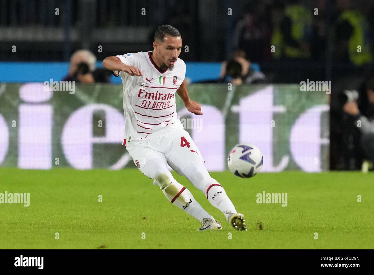 Empoli, Italy. 01st Oct, 2022. Ismael Bennacer of AC Milan in action during the Serie A 2022/2023 football match between Empoli and AC Milan at Castellani stadium in Empoli (Italy), October 1st, 2022. Photo Paolo Nucci/Insidefoto Credit: Insidefoto di andrea staccioli/Alamy Live News Stock Photo