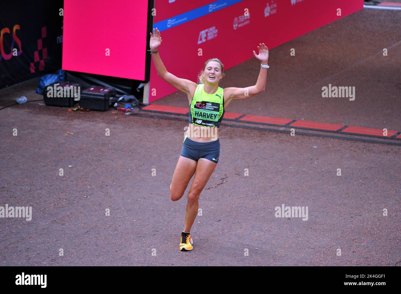 London, UK. 2nd Oct, 2022. Rose Harvey, first British finisher in the