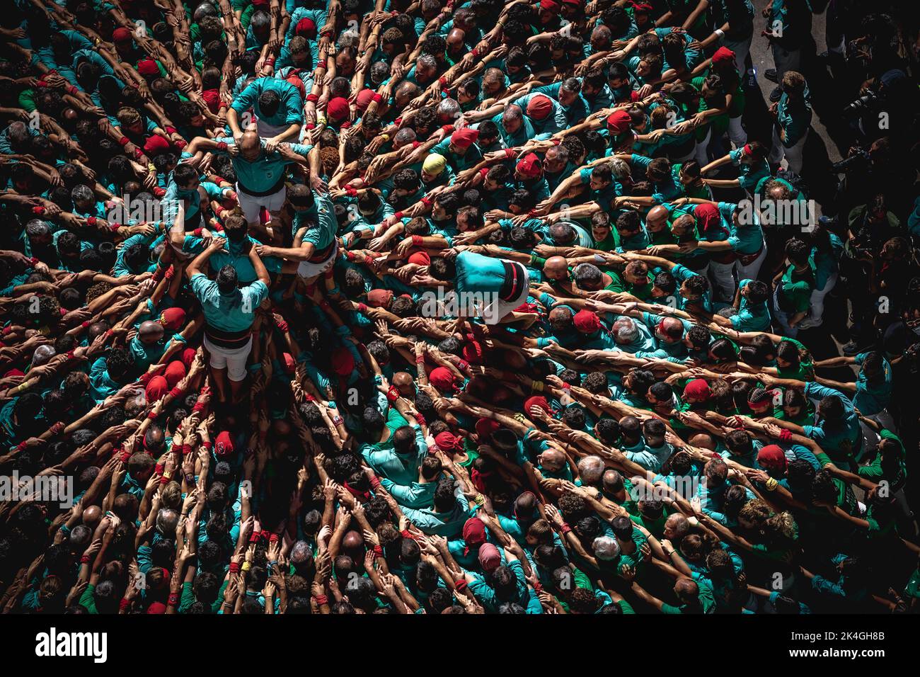 Tarragona, Spain. 2nd Oct, 2022. The 'Colla Castellera de Sant Pere i
