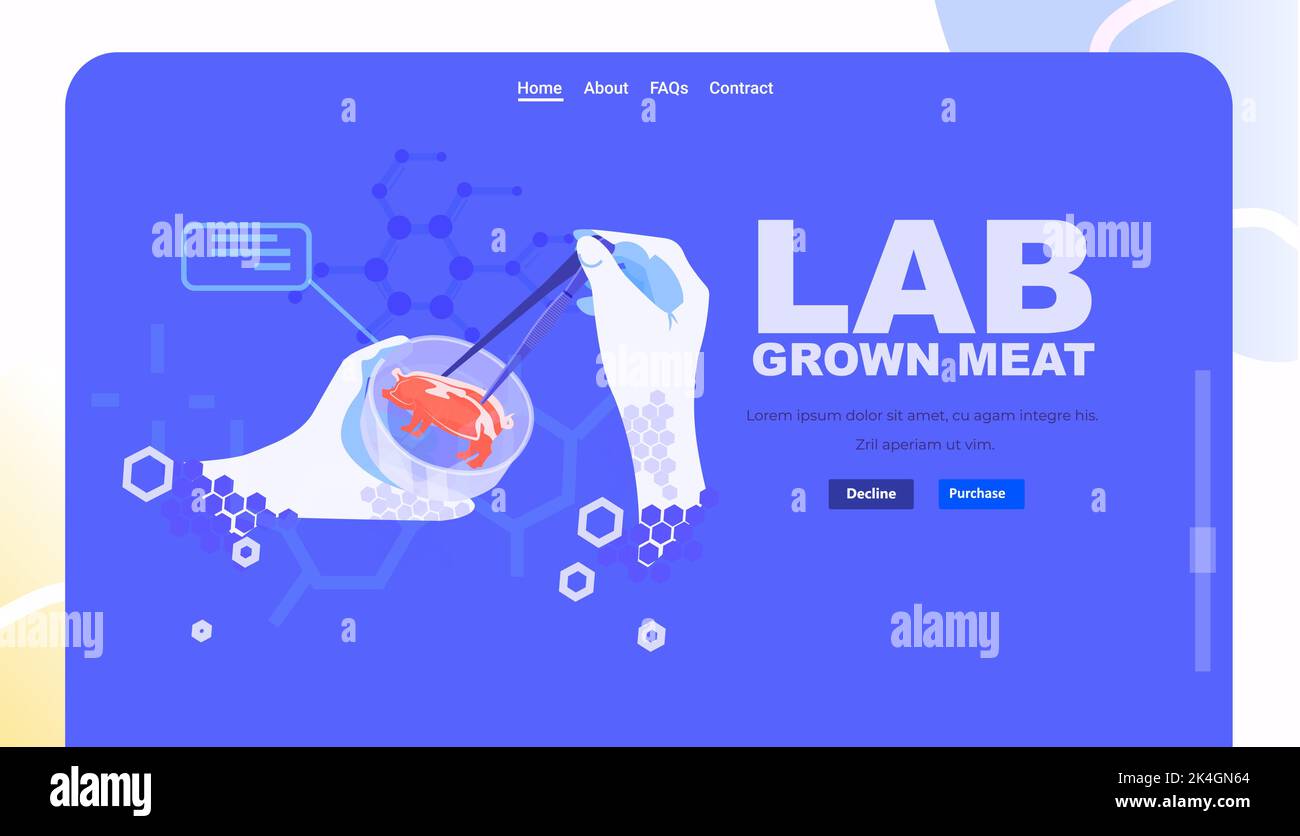 scientist hand analyzing dna of cultured meat made from animal cells
