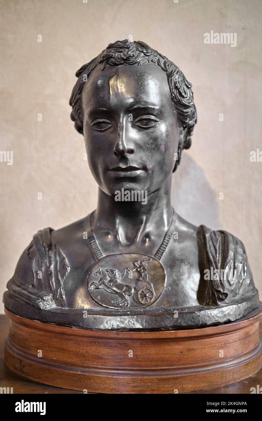 Neo Platonist Bust of Youth attributed to Donatello Bargello Museum Florence Italy Stock Photo